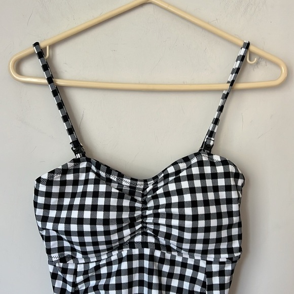Motherhood Maternity New Bounceback Postpartum Black Gingham Swimsuit Sz Small + - Picture 7 of 14